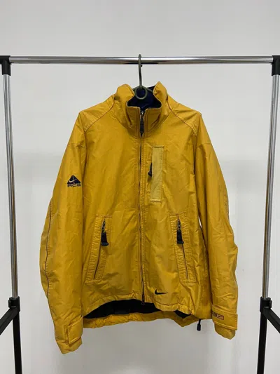 Pre-owned 1990x Clothing X Nike Acg Jacket Vintage 90x Small Logo Swoosh In Yellow