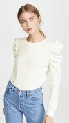 REBECCA MINKOFF JANINE SWEATSHIRT ECRU,RMINK47724