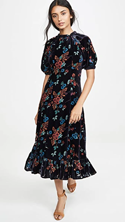 Sea Mari Dolman Midi Dress In Blue Multi