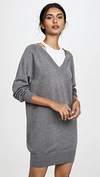 ALEXANDER WANG T BI-LAYER SWEATER DRESS