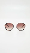 LELE SADOUGHI DOWNTOWN AVIATOR SUNGLASSES