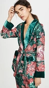 F.R.S FOR RESTLESS SLEEPERS SHORT ROBE WITH VELVET TRIM