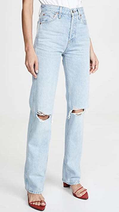 RE/DONE HIGH RISE RIGID LOOSE JEAN BLEACH DESTROY,REDON30275