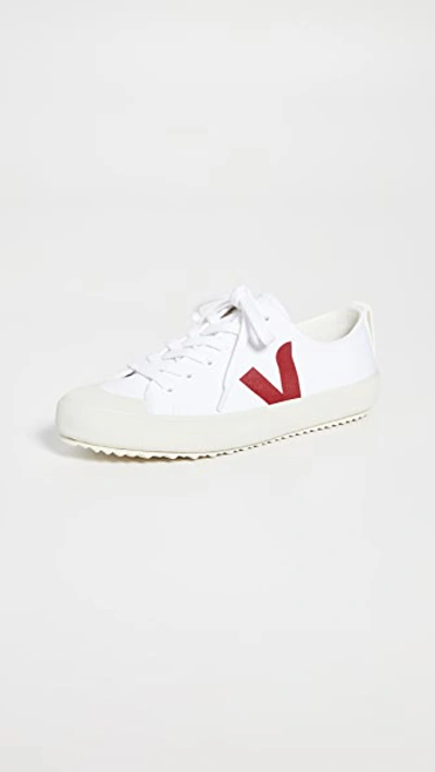 Veja Nova Trainers In Cotton Canvas With Contrasting Logo In White