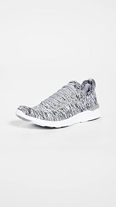 Apl Athletic Propulsion Labs Techloom Breeze Trainers In Heather Grey/pristine/white