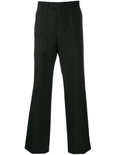 Prada Straight Striped Trousers - 黑色 In Black
