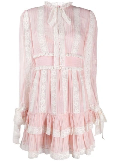 Zimmermann Short Verity Dress - 粉色 In Dusty Pink
