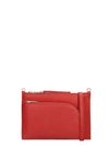 RICK OWENS CLUB POUCH CLUTCH IN RED LEATHER,11011286