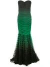 TADASHI SHOJI GATHERED TULLE MERMAID GOWN