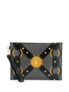 VERSACE VERSACE BONDAGE LARGE POUCH - 灰色