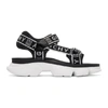 GIVENCHY GIVENCHY BLACK AND WHITE 4G JAW SANDALS