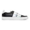 GIVENCHY GIVENCHY BLACK AND SILVER STRAP URBAN KNOTS SNEAKERS