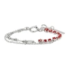 JUSTINE CLENQUET JUSTINE CLENQUET SILVER AND RED SALLY BRACELET