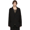 YOHJI YAMAMOTO YOHJI YAMAMOTO BLACK KNIT BLAZER