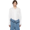 YOHJI YAMAMOTO YOHJI YAMAMOTO WHITE WRINKLED SHIRT