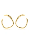 Monica Vinader Nura Reef Wrap Hoop Earrings In Yellow Gold