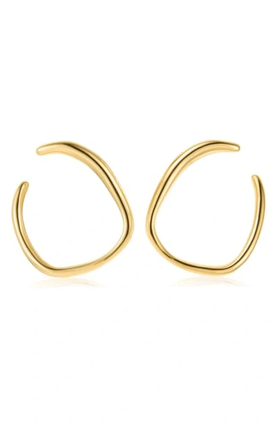Monica Vinader Nura Reef Wrap Hoop Earrings In Yellow Gold