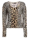 ATM ANTHONY THOMAS MELILLO Cotton-Blend Mixed-Leopard Sweater