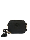 Tory Burch Mcgraw Leather Camera Bag In Black