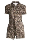 ALICE AND OLIVIA Leopard Short Romper