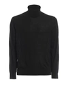 Z Zegna High Neck Merino Wool Sweater In Black
