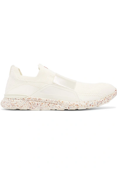 Apl Athletic Propulsion Labs Techloom Bliss Mesh And Neoprene Sneakers In Ivory