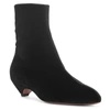 ALAÏA BLACK VELVET POINTED BOOTS,AA15119S