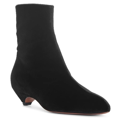 Alaïa Black Velvet Pointed Boots