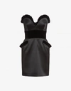 Moschino Sweetheart Neck Mini Bustier Dress In Black