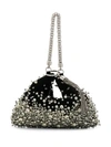 JIMMY CHOO JIMMY CHOO CALLIE FAUX PEARL AND CRYSTAL EMBELLISHED CLUTCH - 黑色