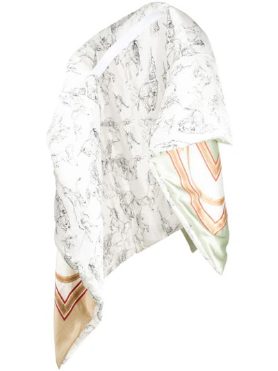 Burberry Quilted Oversized Scarf - 白色 In A4151 Multicolor