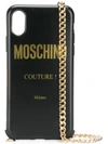 MOSCHINO MOSCHINO LOGO IPHONE XS/X CASE - 黑色