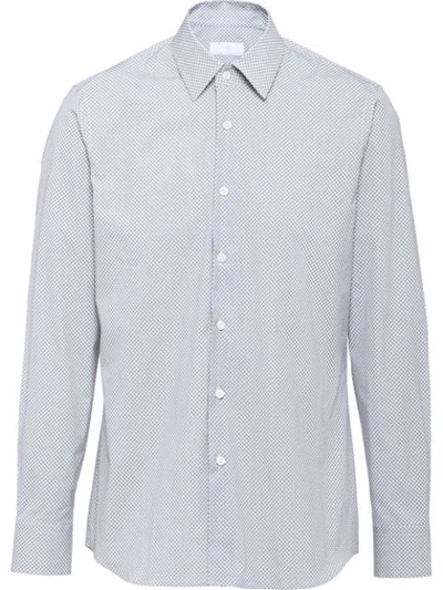 Prada Printed Slim Shirt - 灰色 In Grey