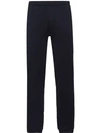 PRADA PRADA TAILORED JOGGING STYLE TROUSERS - 蓝色