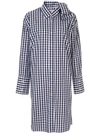 JW ANDERSON CHECK BOW COLLAR SHIRT DRESS