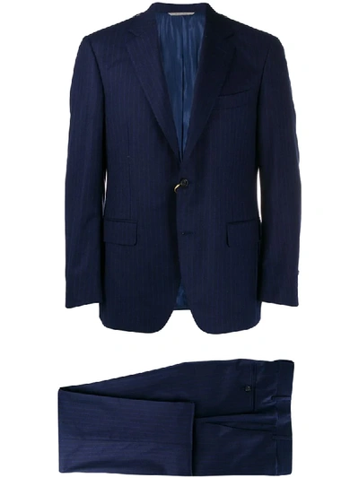 Canali Single-breasted Wool Suit - Blue