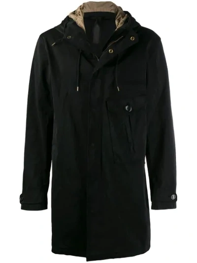 Ten C Cyclone Parka Coat In Black