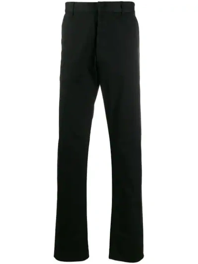 Prada Straight Leg Tailored Trousers In Black