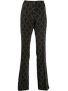 CAMBIO CHAIN PRINT FLARED TROUSERS