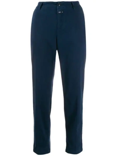 Closed Cropped Straight-leg Trousers - 蓝色 In Blue