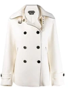 TOM FORD BUCKLED COLLAR PEACOAT