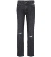 STELLA MCCARTNEY DISTRESSED HIGH-RISE STRAIGHT JEANS,P00401065