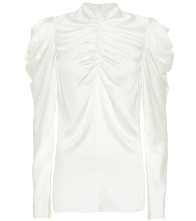 Zimmermann Espionage Stretch-silk Blouse In White