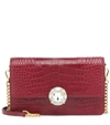 MIU MIU CROC-EFFECT LEATHER SHOULDER BAG,P00418096