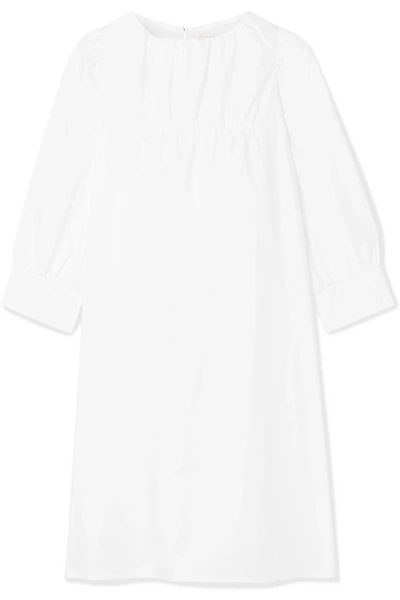 Atlantique Ascoli Cotton-poplin Dress In White