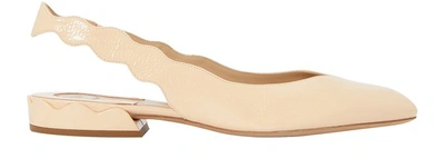 Chloé Laurena Scalloped Slingback Flat In Neutrals