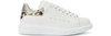Alexander Mcqueen Oversized Contrast Heel Counter Sneakers In Beige