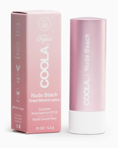 Coola Mineral Liplux Organic Tinted Lip Balm Sunscreen Spf 30 In Nude Beach