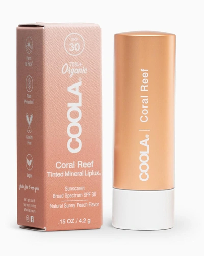 Coola Mineral Liplux Organic Tinted Lip Balm Sunscreen Spf 30 In Coral Reef