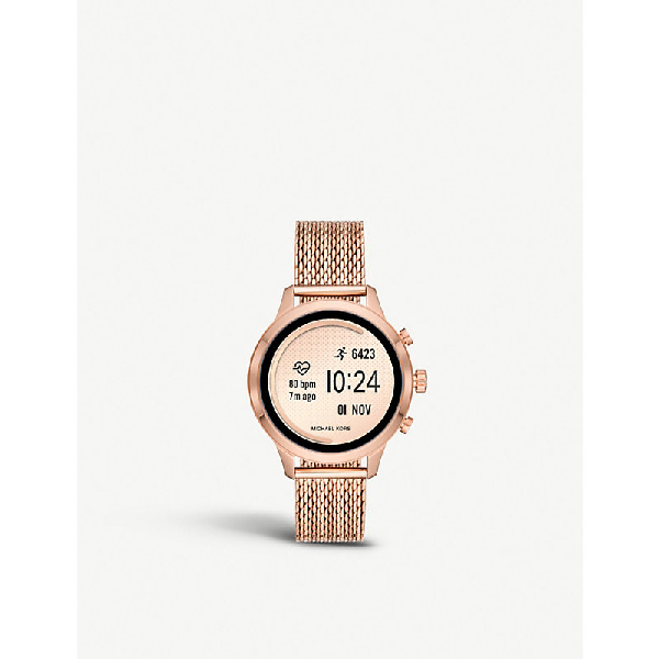 michael kors smartwatch runway rose gold
